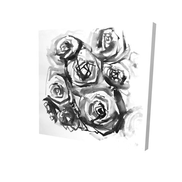 Begin Edition International Inc. Monochrome Abstract Roses On Canvas Painting Wayfair